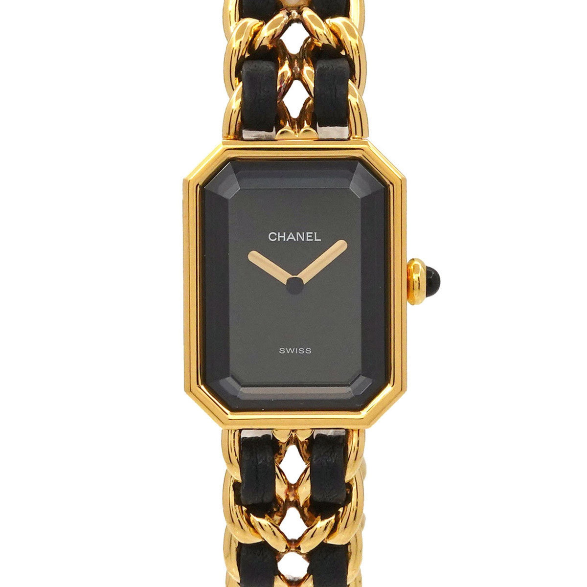 Pre-Owned CHANEL Premiere L size H0001 Ladies watch Black Gold Quartz