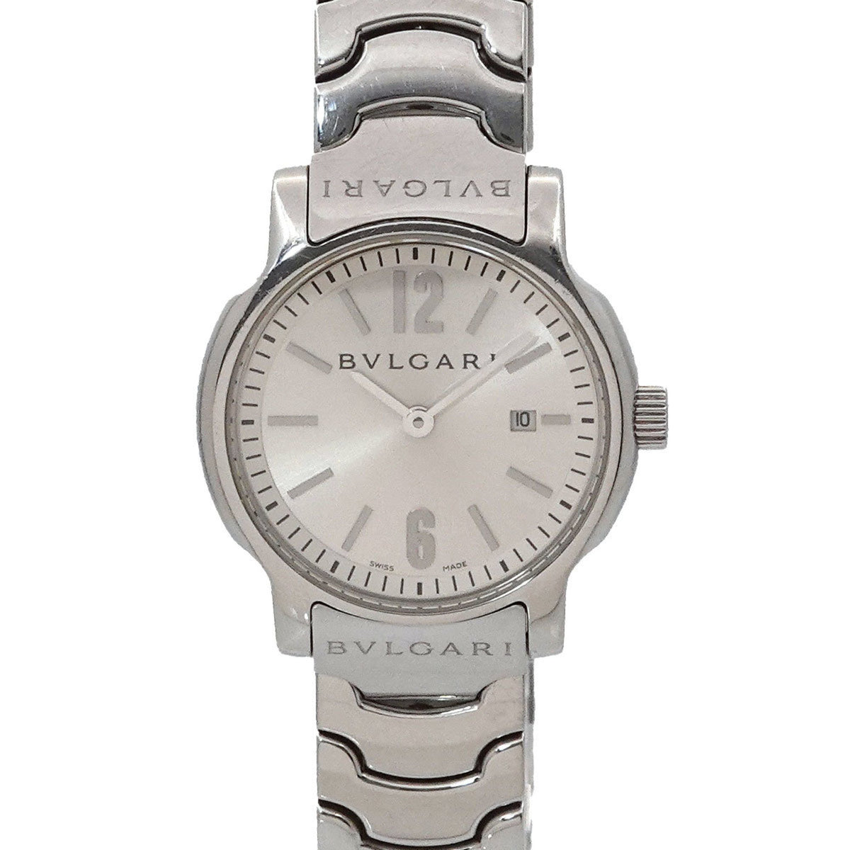 Pre-Owned BVLGARI Solo Tempo ST29S Women's Watch with Date, Silver Quartz Movement