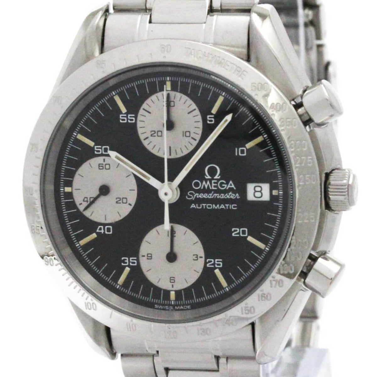 Pre-Owned OMEGA Speedmaster Date Steel Automatic Mens Watch 3511.50 Polished