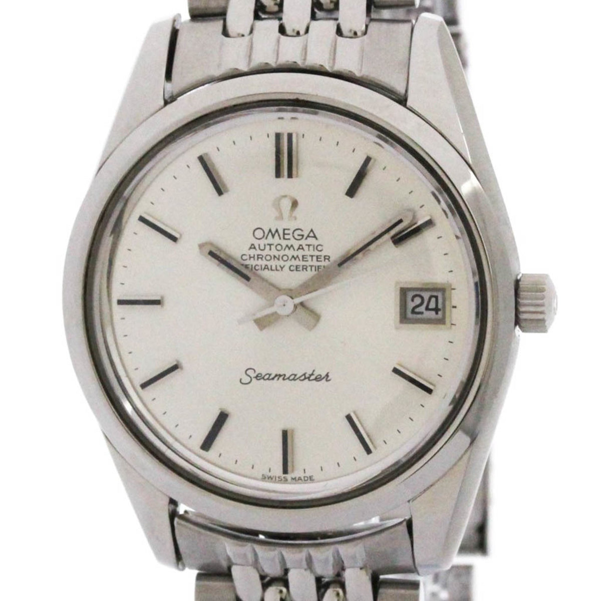 Pre-Owned OMEGA Seamaster Chronometer Rice Bracelet Cal 1011 Watch 168.0061 Vintage