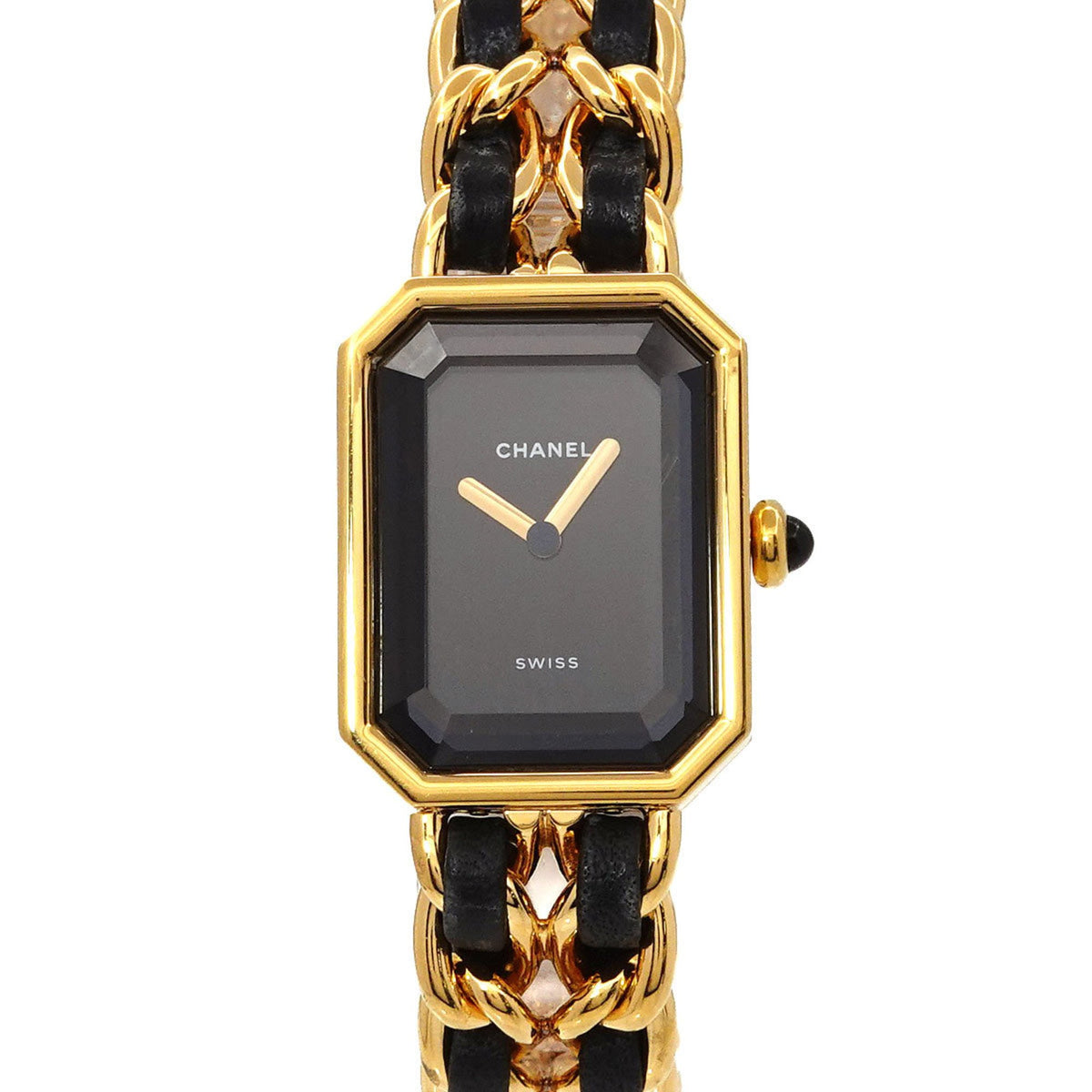 Pre-Owned CHANEL Premiere M size H0001 Ladies' watch Black Gold Quartz