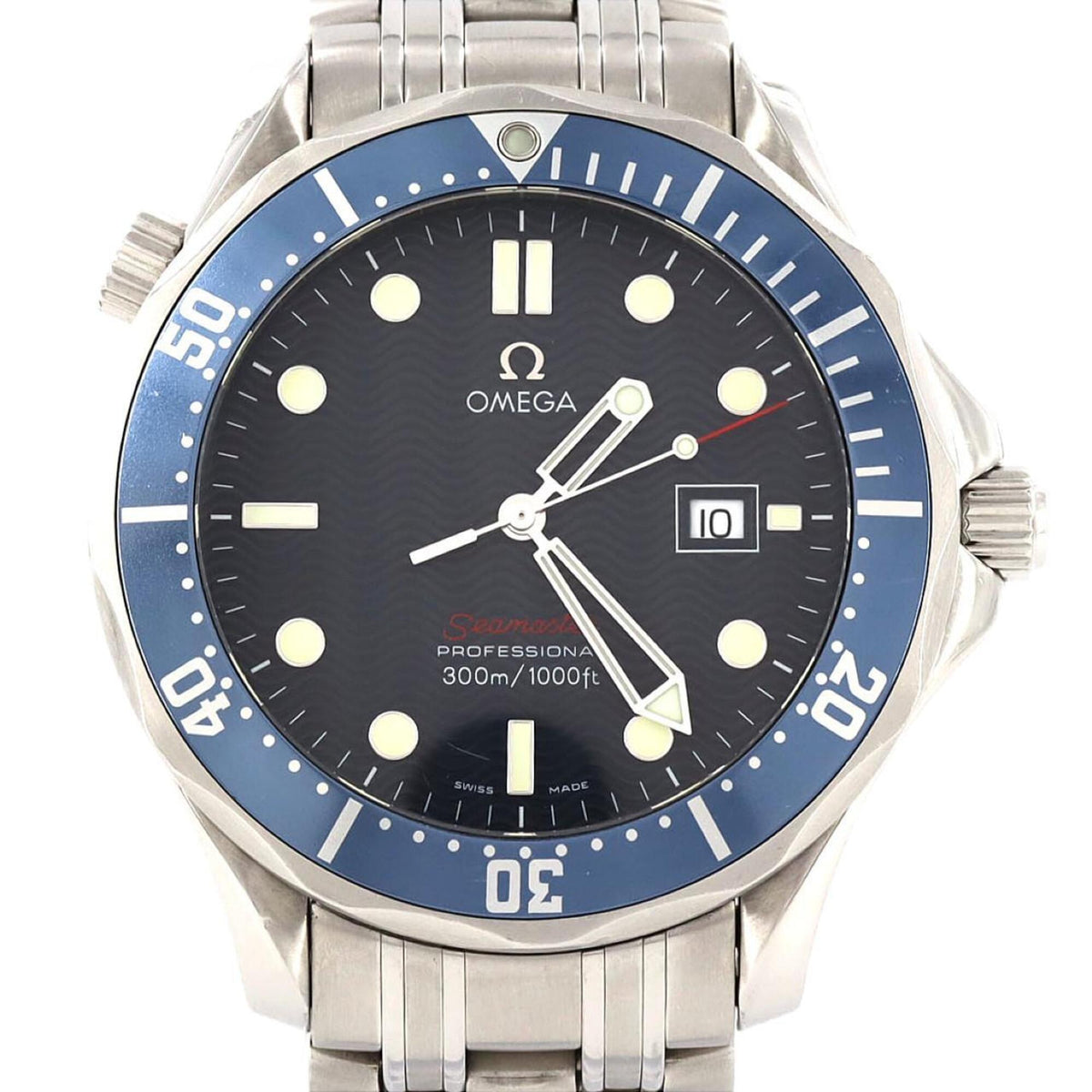 Pre-Owned Omega Seamaster Professional 2221.80 Stainless Steel Quartz Watch