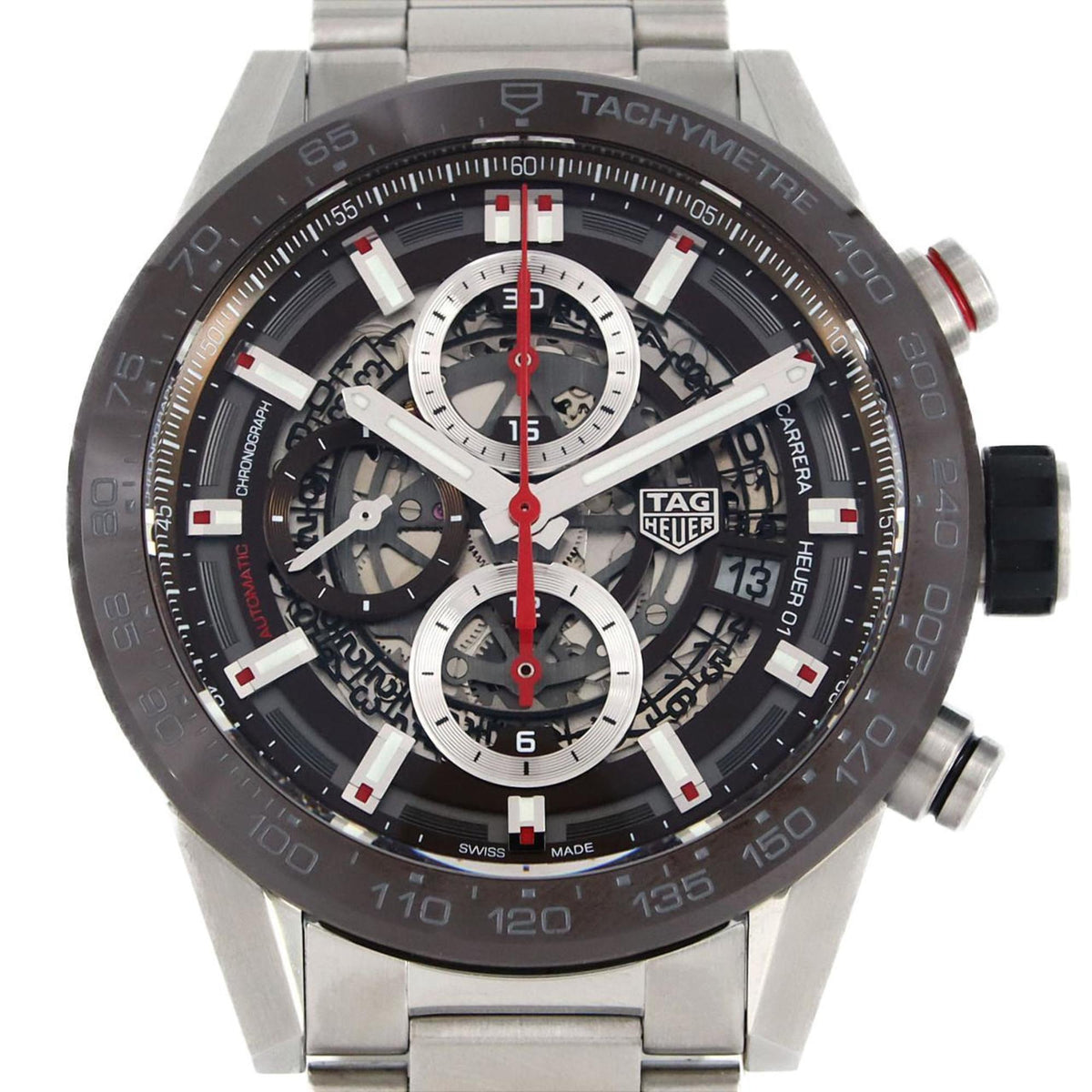 Montre-bracelet automatique TAG Heuer Carrera Calibre 01 d'occasion CAR201U.BA0766 SS 