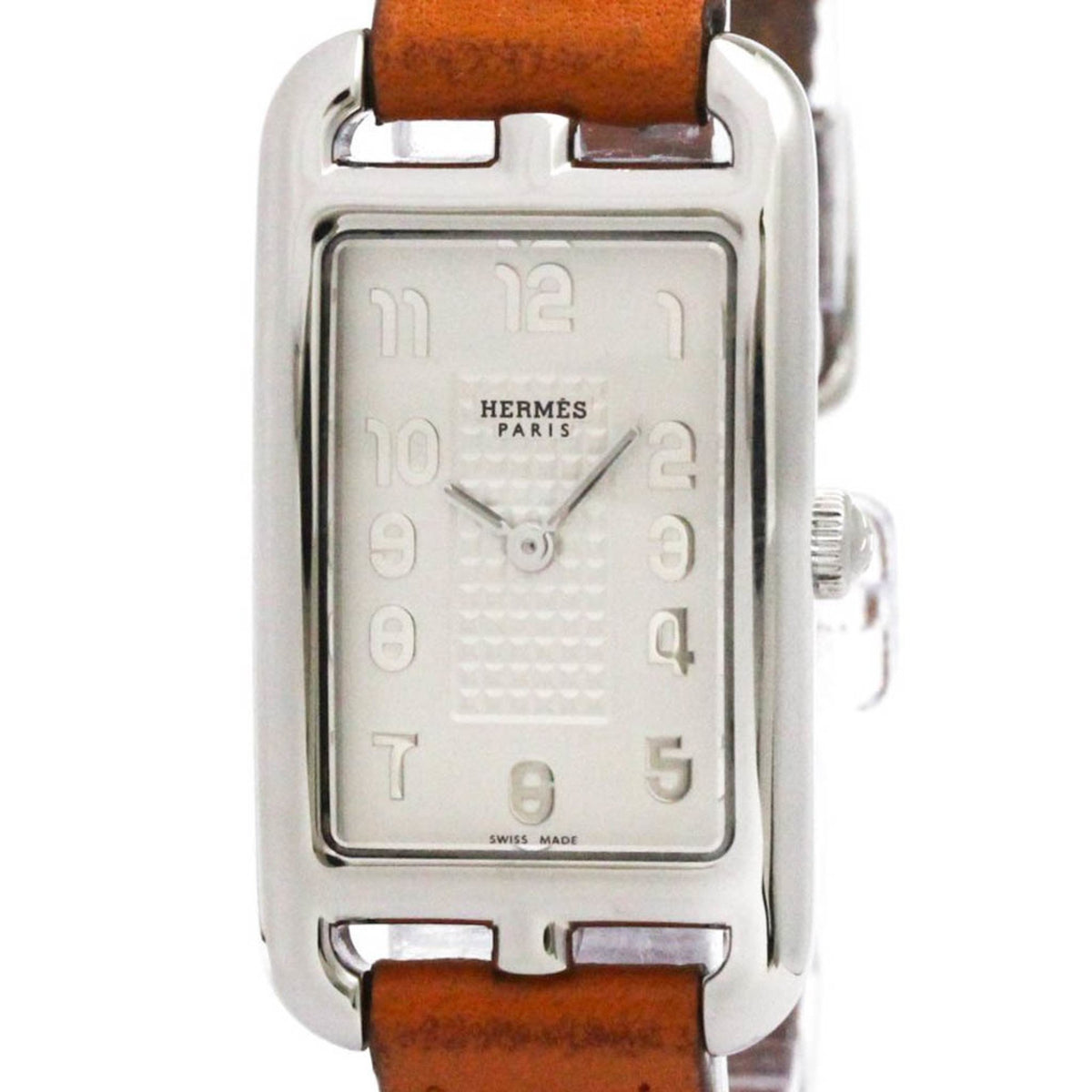 Pre-Owned HERMES Nantucket Stainless Steel Quartz Ladies Watch NA2.210 Polished