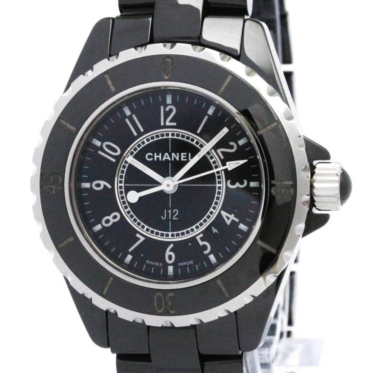 Pre-Owned CHANEL J12 Ceramic Quartz Ladies Watch H0682 Polished