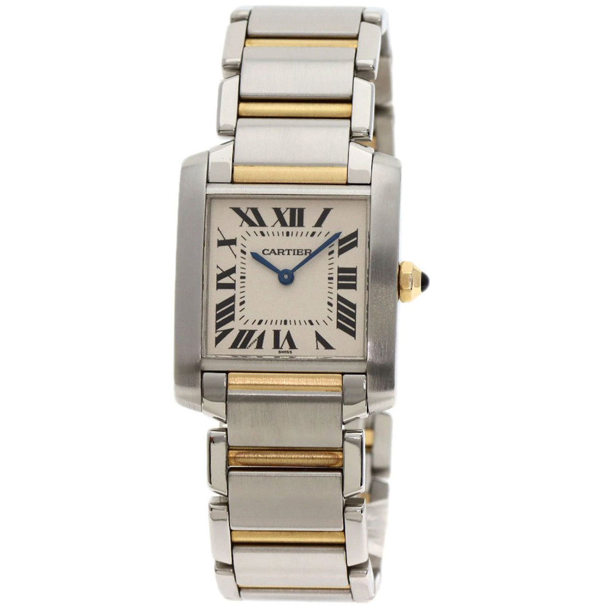 Pre-Owned Cartier W51006Q4 Tank Francaise MM Watch Stainless Steel SSxK18YG Men's