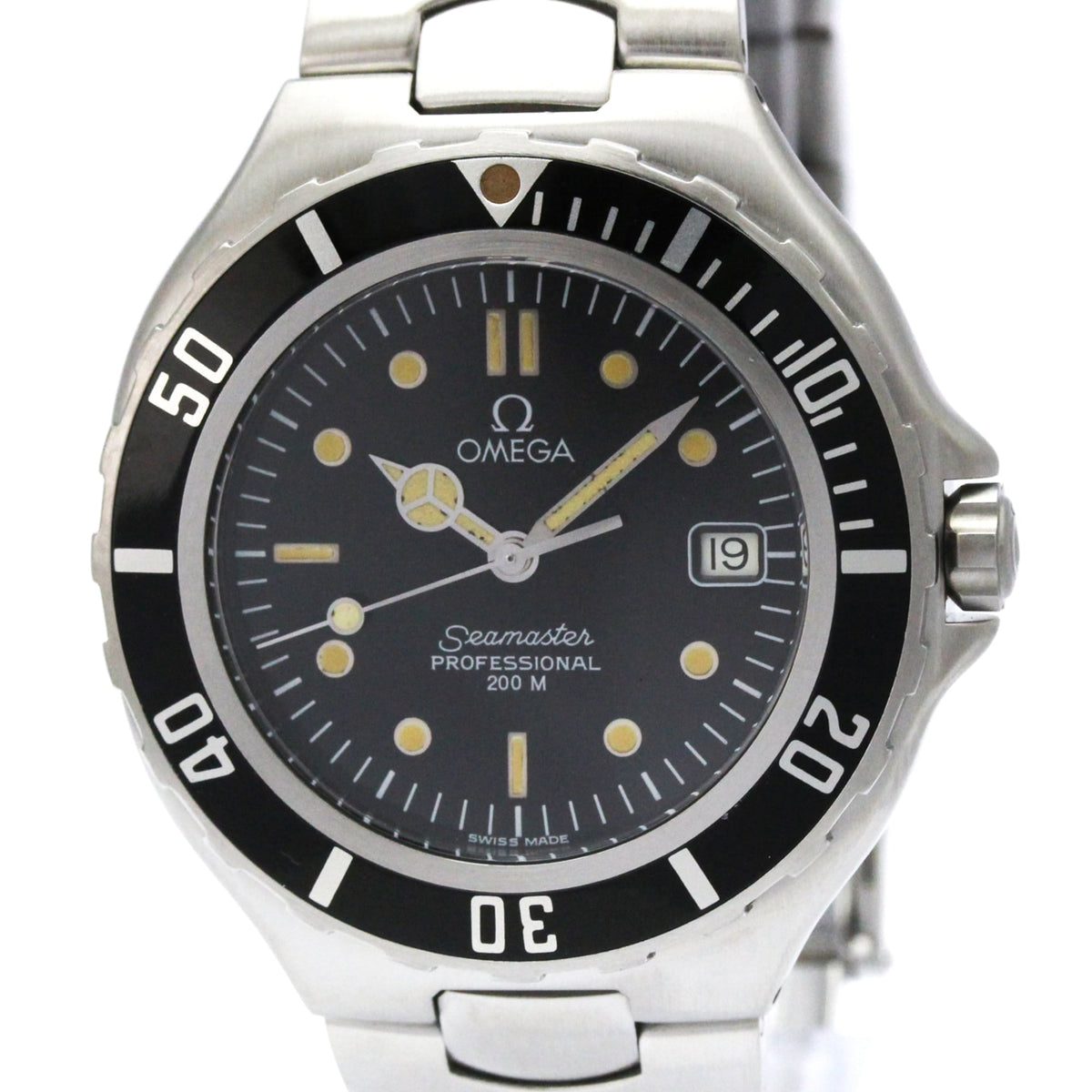 Pre-Owned OMEGA Seamaster Professional 200M Large Size Steel Mens Watch Polished