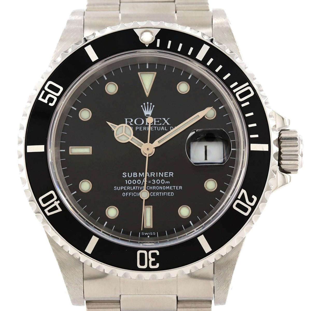 Pre-Owned Rolex Submariner Date 16610. Stainless steel watch, automatic, U-number