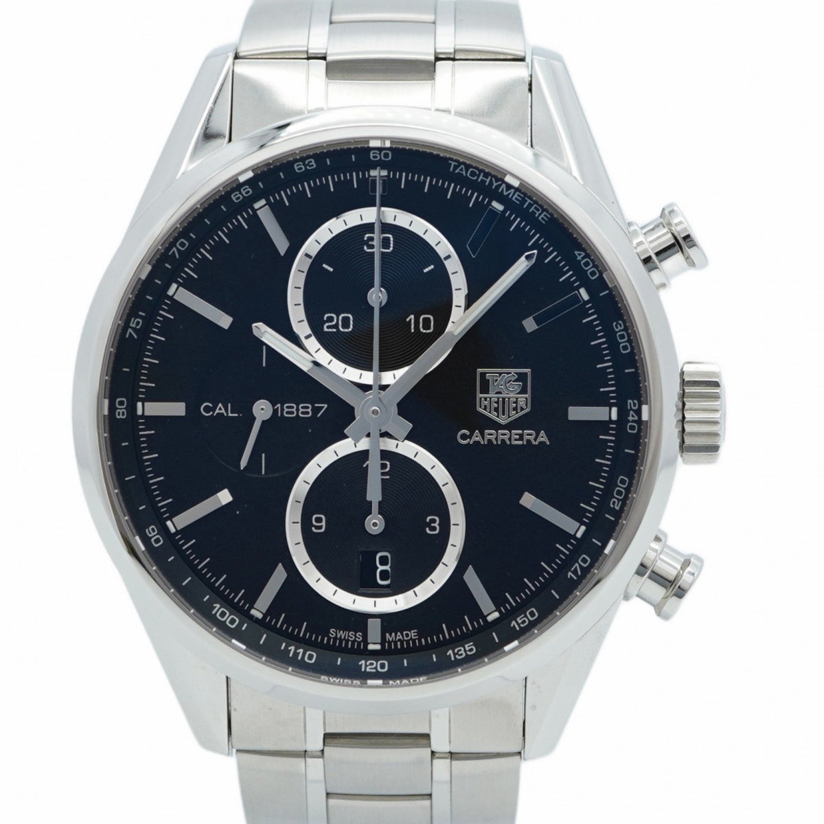 Pre-Owned TAG Heuer Carrera CAR2110-3 Black Dial Men's Watch