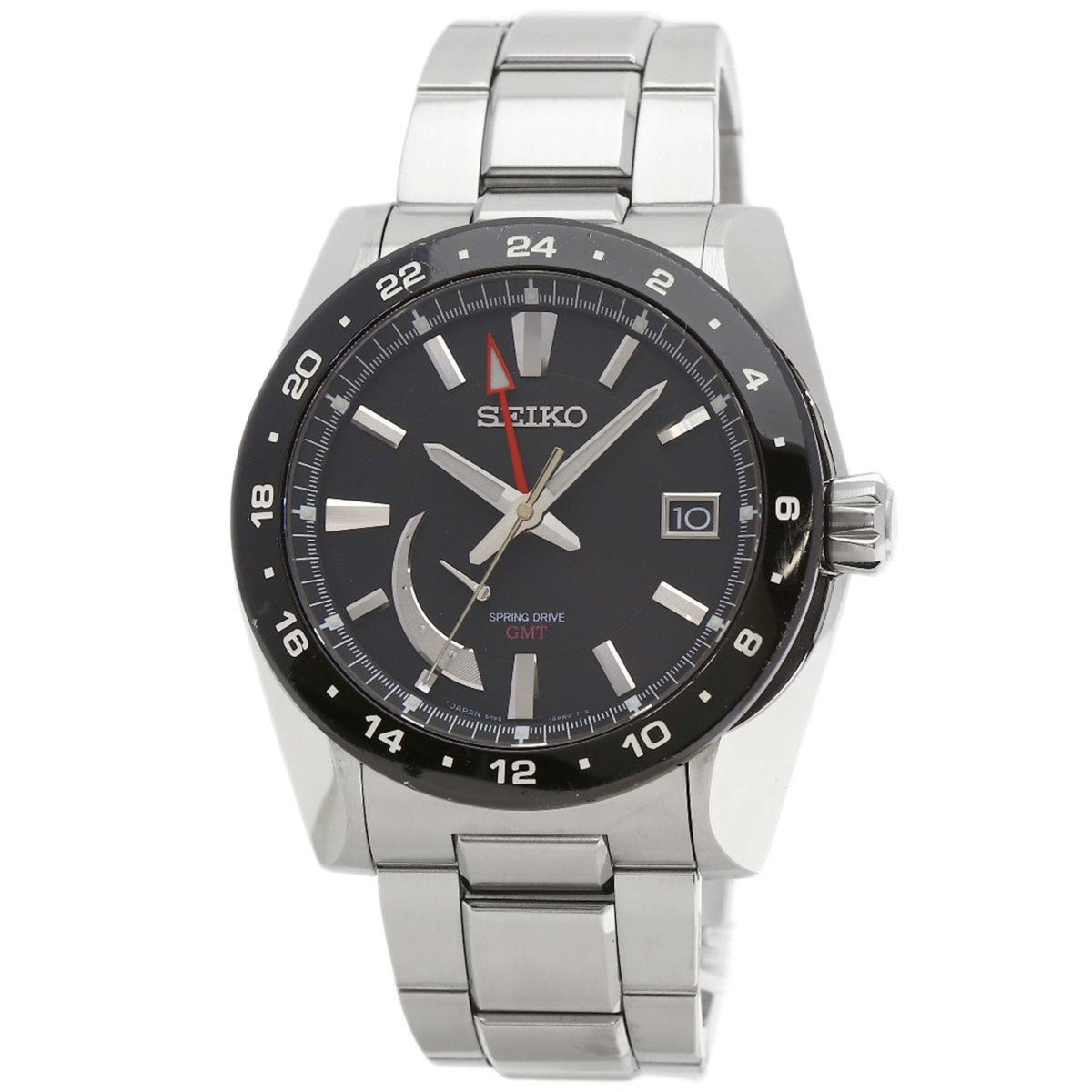 Pre-Owned Seiko SAEA005 5R66-0AR0 BRIGHTZ Ananta GMT Watch, Stainless Steel/SS, Men's