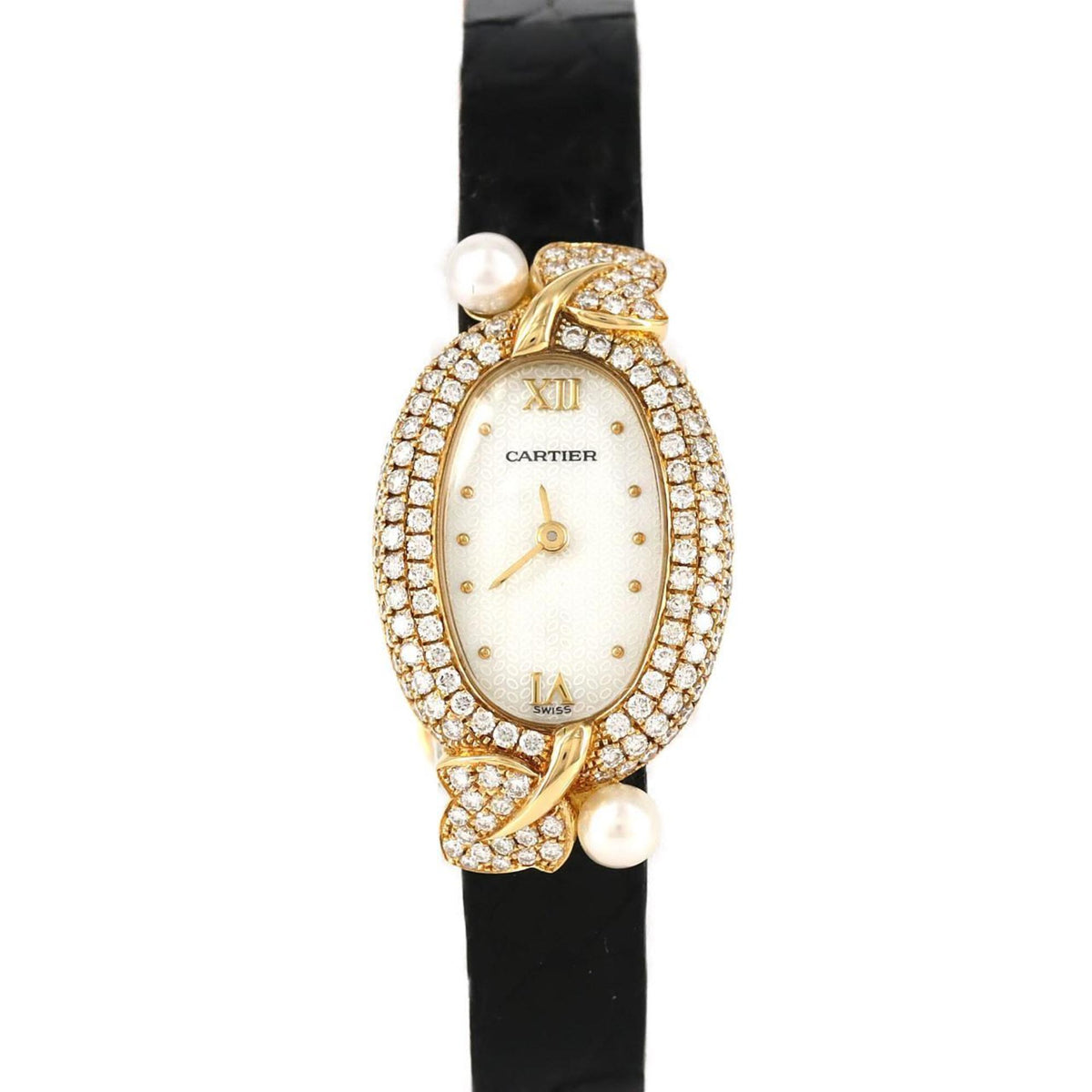 Pre-Owned Cartier Mini Baignoire YG 3D WB506851 Quartz Watch