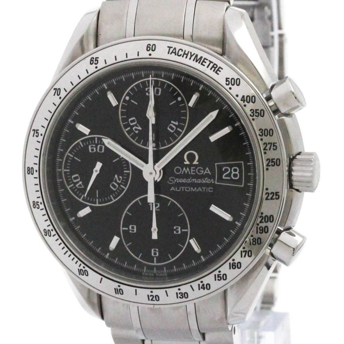 Pre-Owned OMEGA Speedmaster Date Steel Automatic Mens Watch 3513.50 Polished