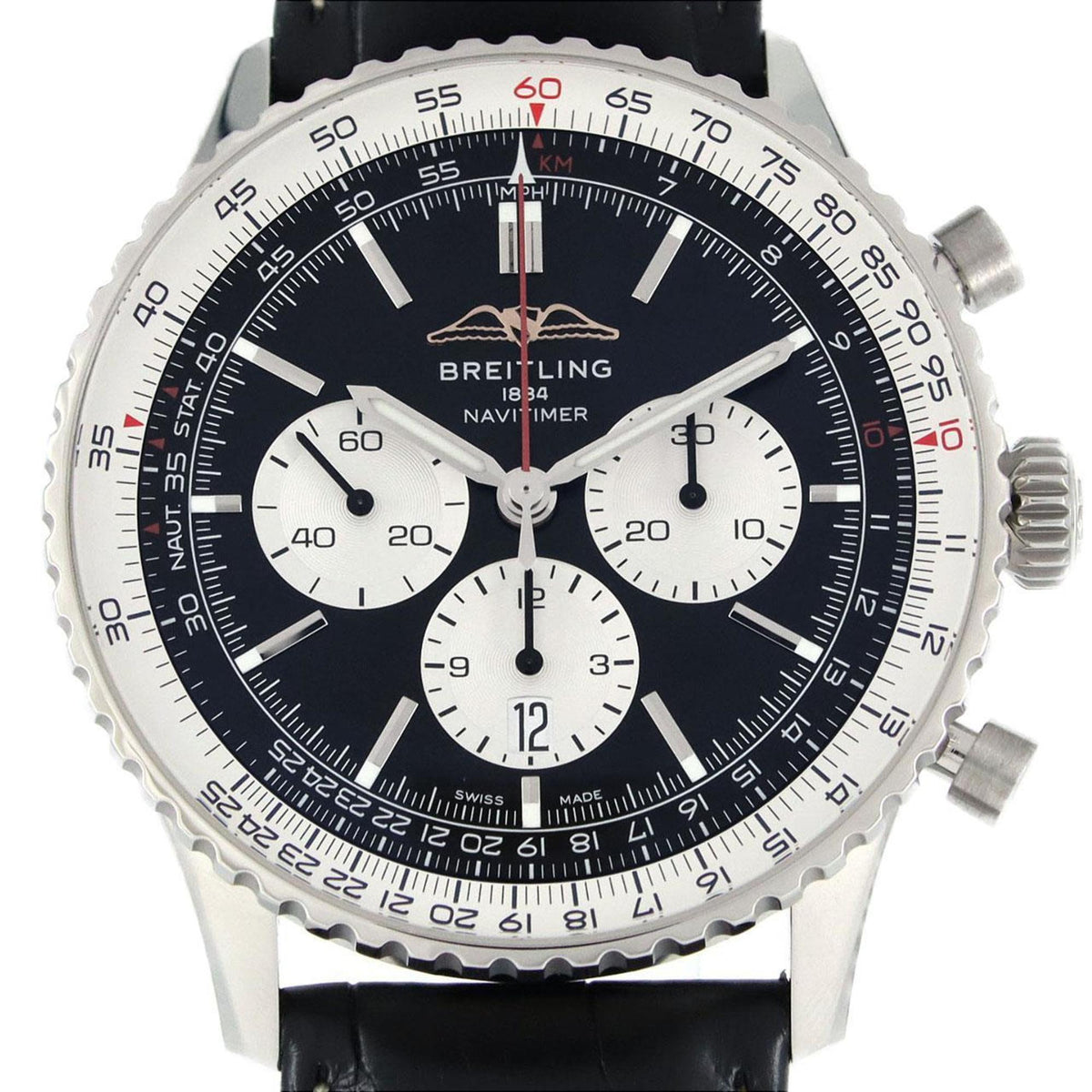 Pre-Owned Breitling Navitimer B01 Chronograph 46 AB0137 AB0137211B1P1 SS Wristwatch Automatic