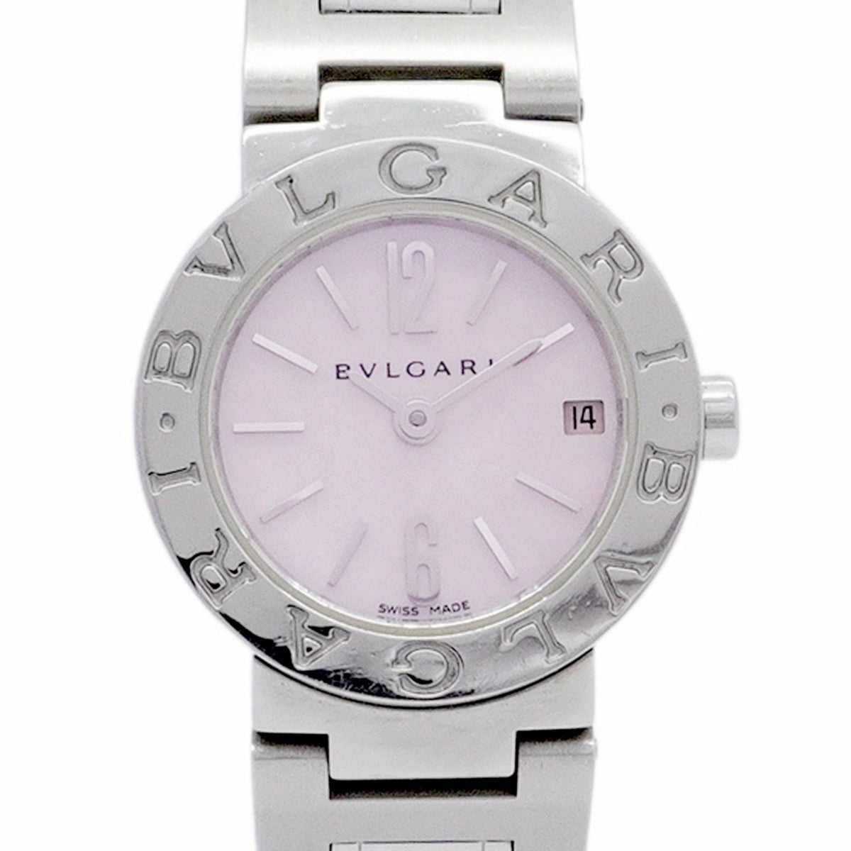 Pre-Owned BVLGARI BB23SS Pink Dial Watch for Women