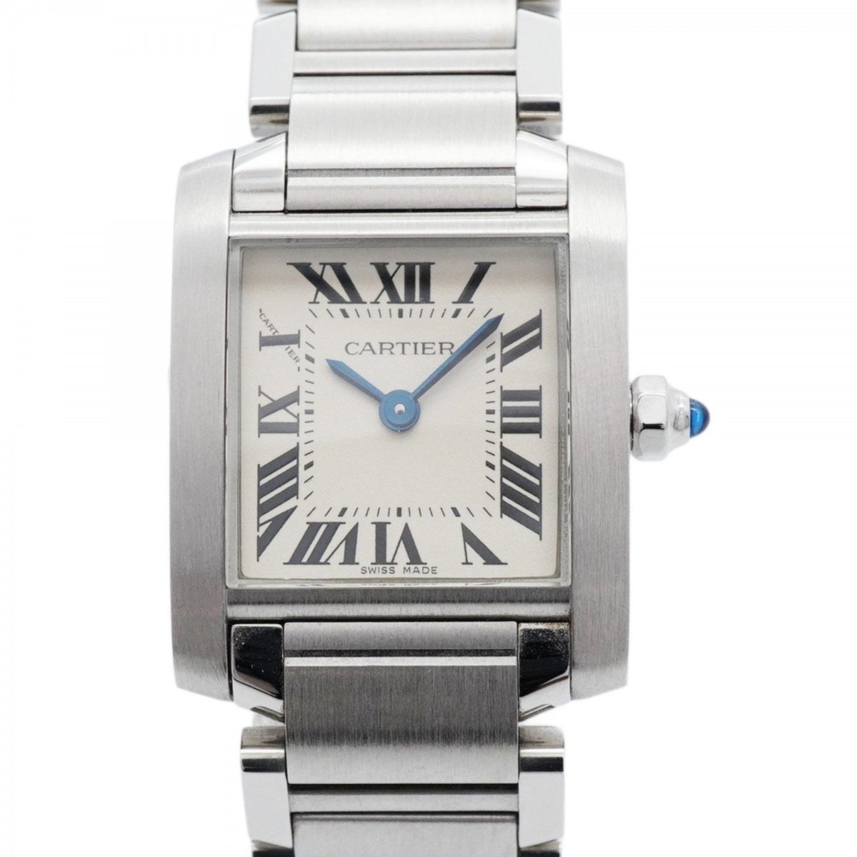 Pre-Owned Cartier Tank Fran?aise W51008Q3 Ivory Dial Women's Watch