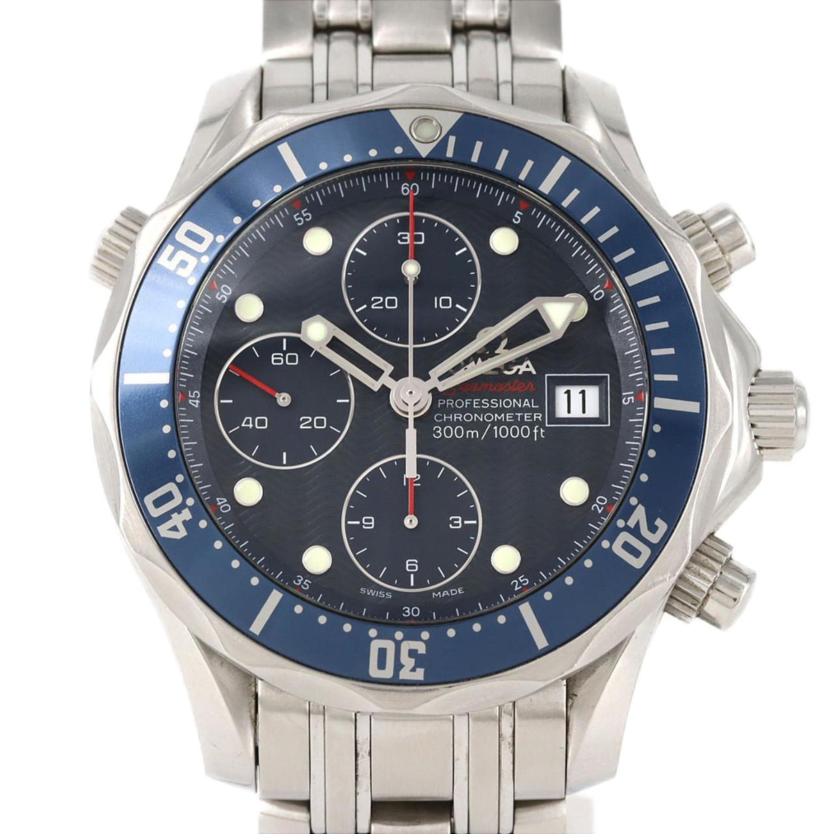 Pre-Owned Omega Seamaster Pro Chronograph 2225.80 Stainless Steel Automatic Watch