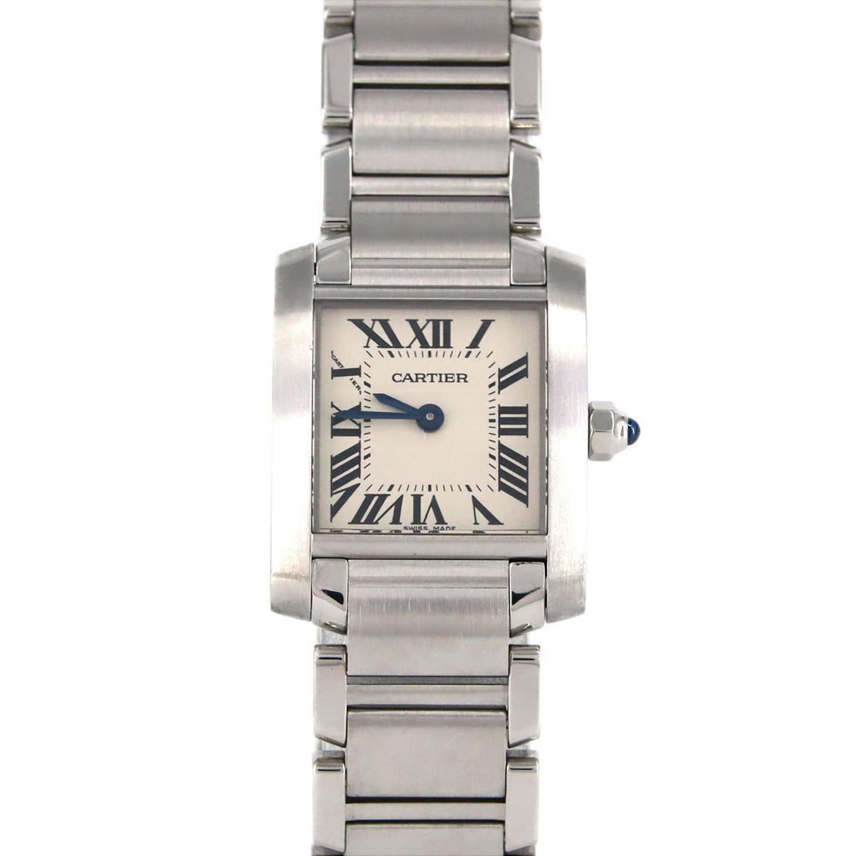 Montre-bracelet à quartz Cartier Tank Francaise SM W51008Q3 SS d'occasion 