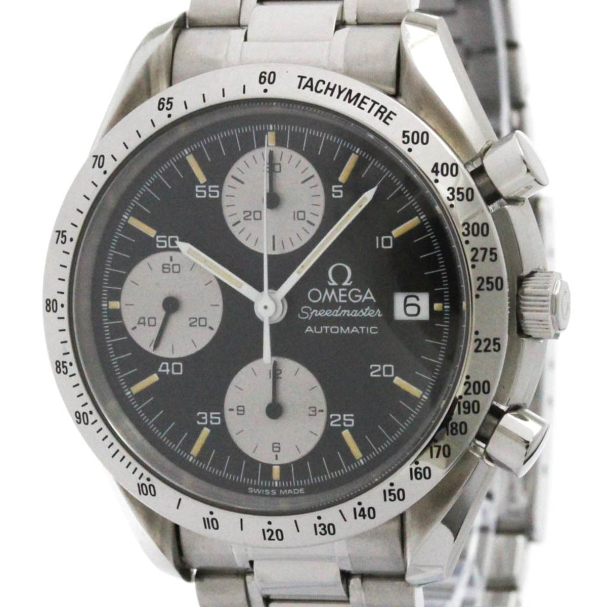 Pre-Owned OMEGA Speedmaster Date Steel Automatic Mens Watch 3511.50 Polished