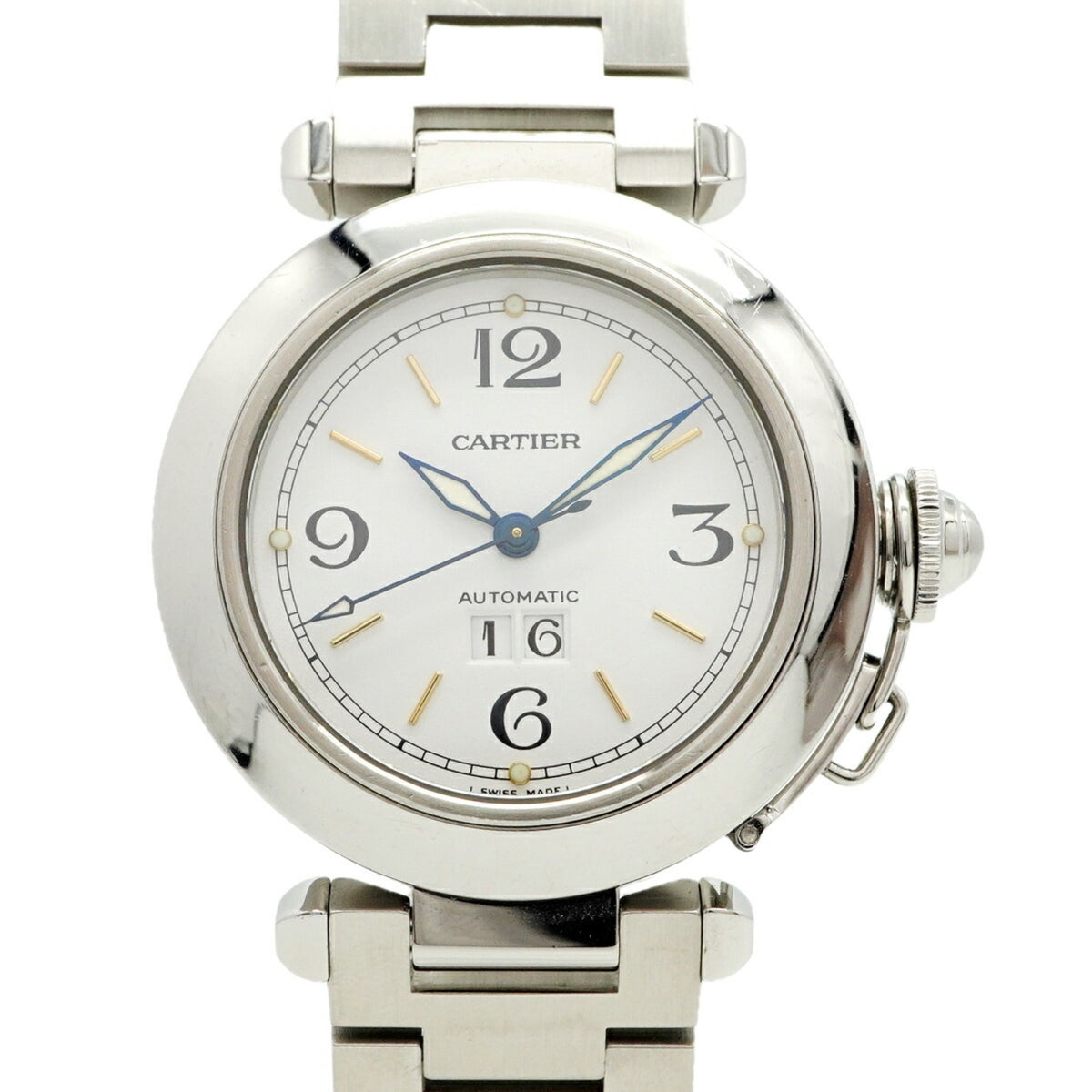 Pre-Owned Cartier Pasha C W31044M7 White Dial Watch for Men and Women