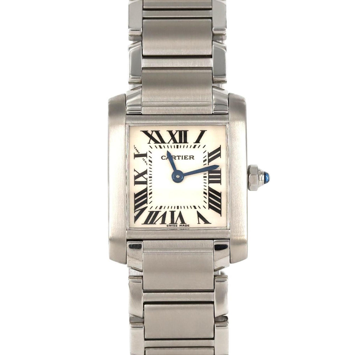 Gebrauchte Cartier Tank Francaise SM W51008Q3 SS Armbanduhr Quarz 