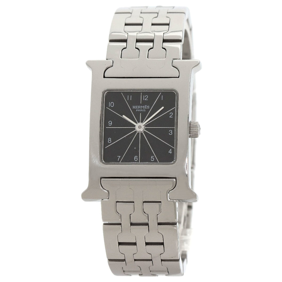 Montre Hermes HH1.210 H d'occasion en acier inoxydable pour femme. 