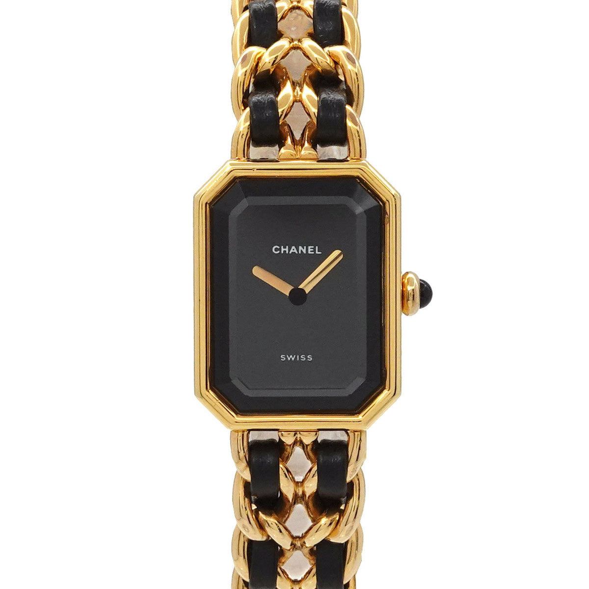 Pre-Owned CHANEL Premiere L size H0001 Ladies watch Black Gold Quartz