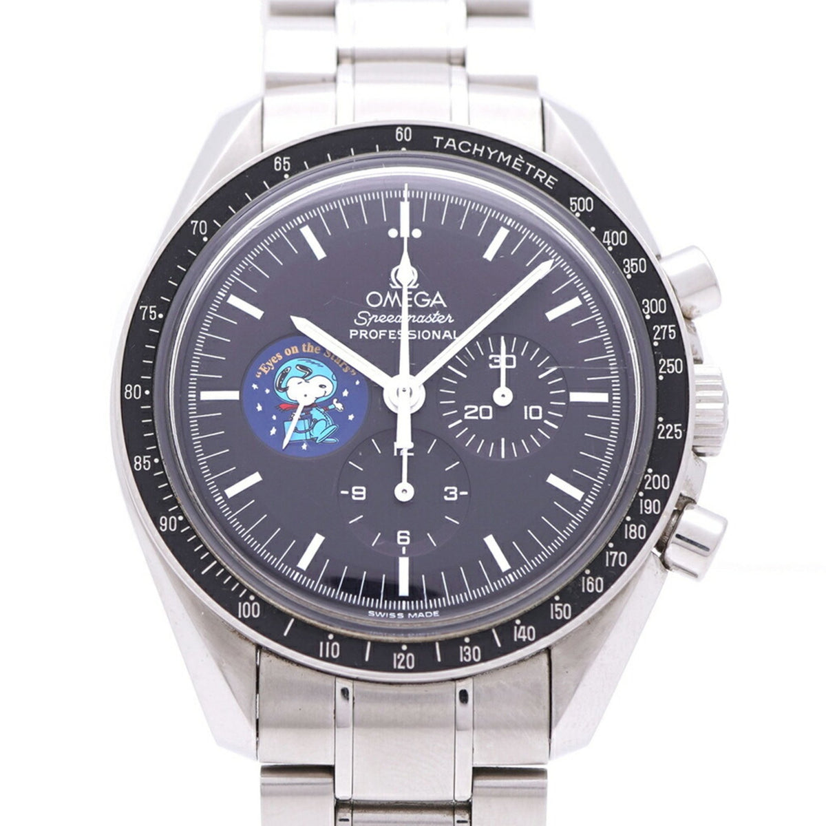 Pre-Owned OMEGA Speedmaster Snoopy Award Limited to 5,441 pieces worldwide Hand-wound watch Black dial 1144-12OMEGA Men's