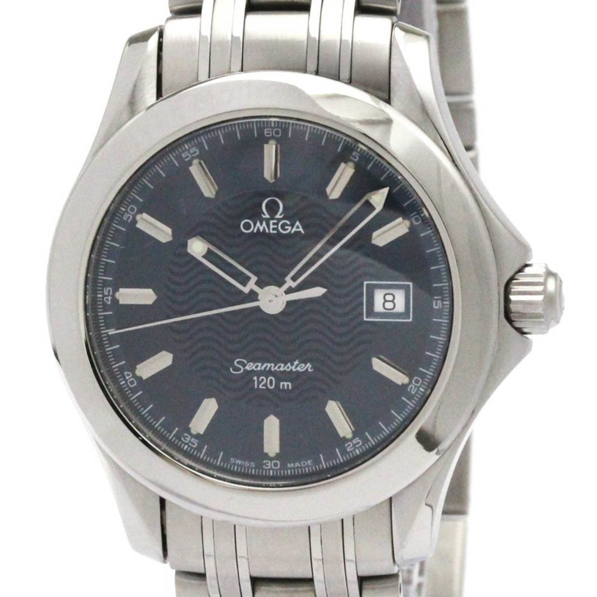 Pre-Owned OMEGA Seamaster 120M Steel Quartz Mens Watch 2511.81 Polished