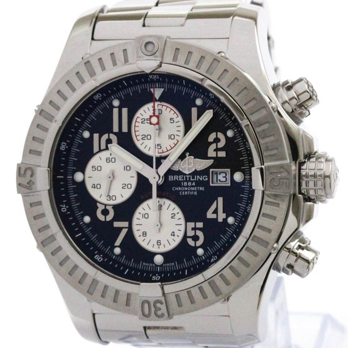 Pre-Owned BREITLING Super Avenger Chronograph Automatic Watch A13370 Polished