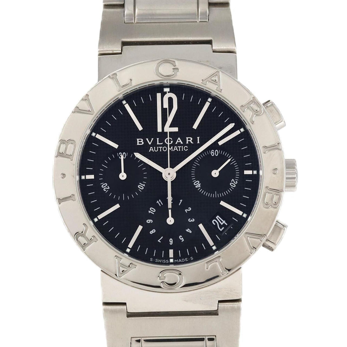 Gebrauchter Bvlgari Chronograph BB38SSCH BB38BSSDCH AT SS Armbanduhr Automatik 