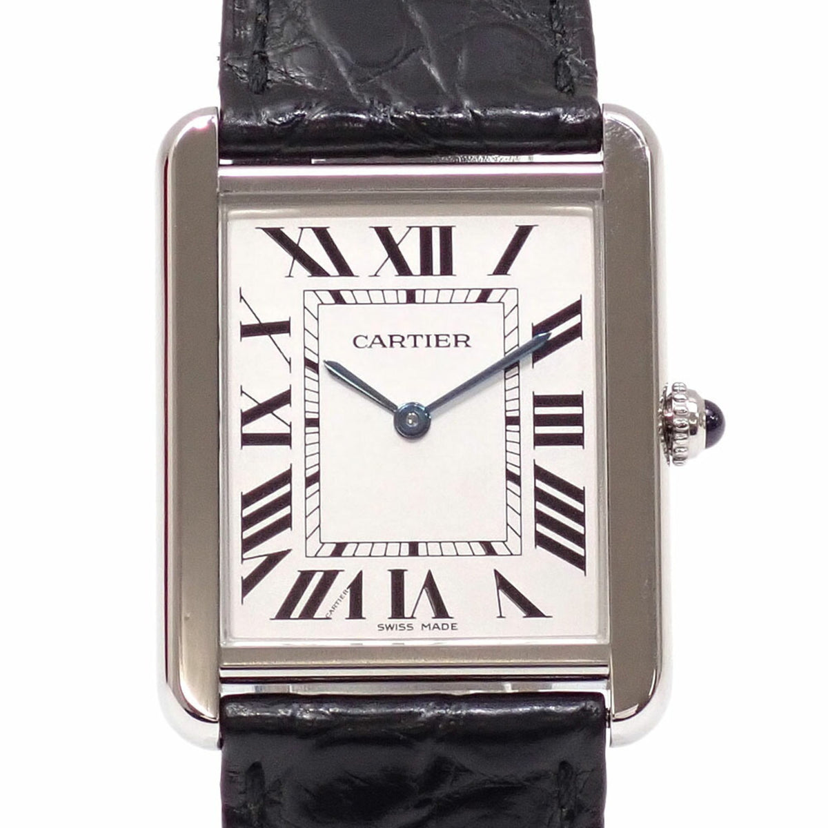 Pre-Owned Cartier Tank Solo LM Men's Quartz Stainless Steel Watch W1018355 Battery-Powered 044567