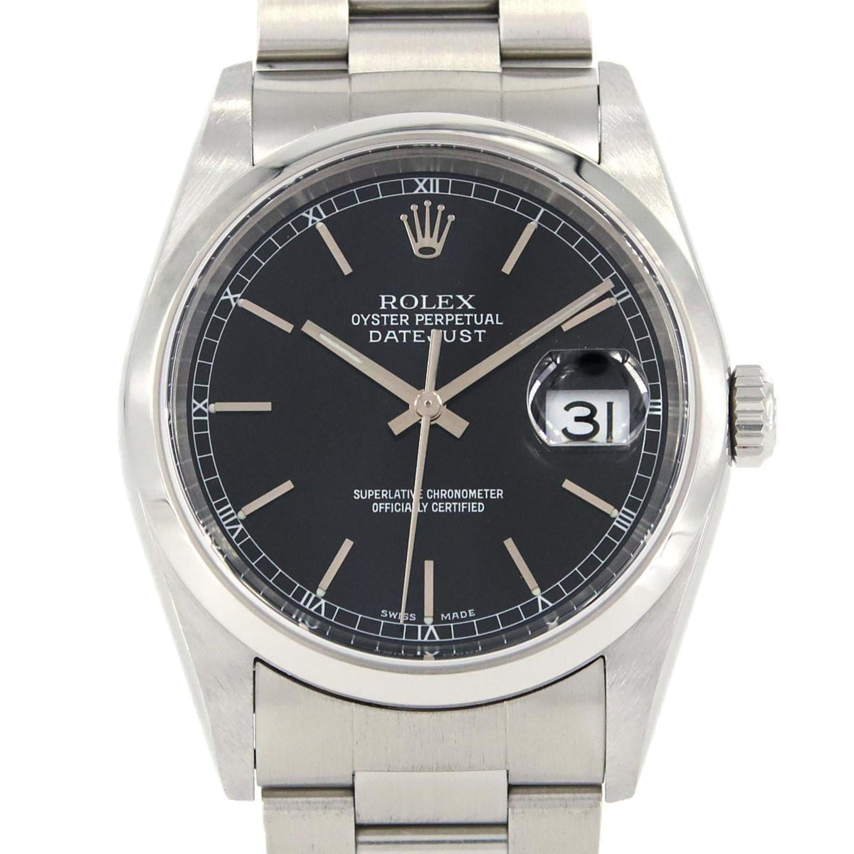 Pre-Owned Rolex Datejust 16200 SS Wristwatch Automatic F Series