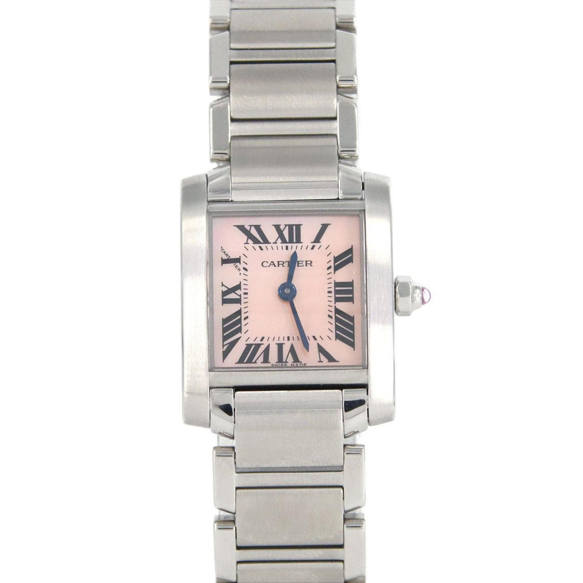 Gebrauchte Cartier Tank Francaise SM W51028Q3 SS Armbanduhr Quarz 