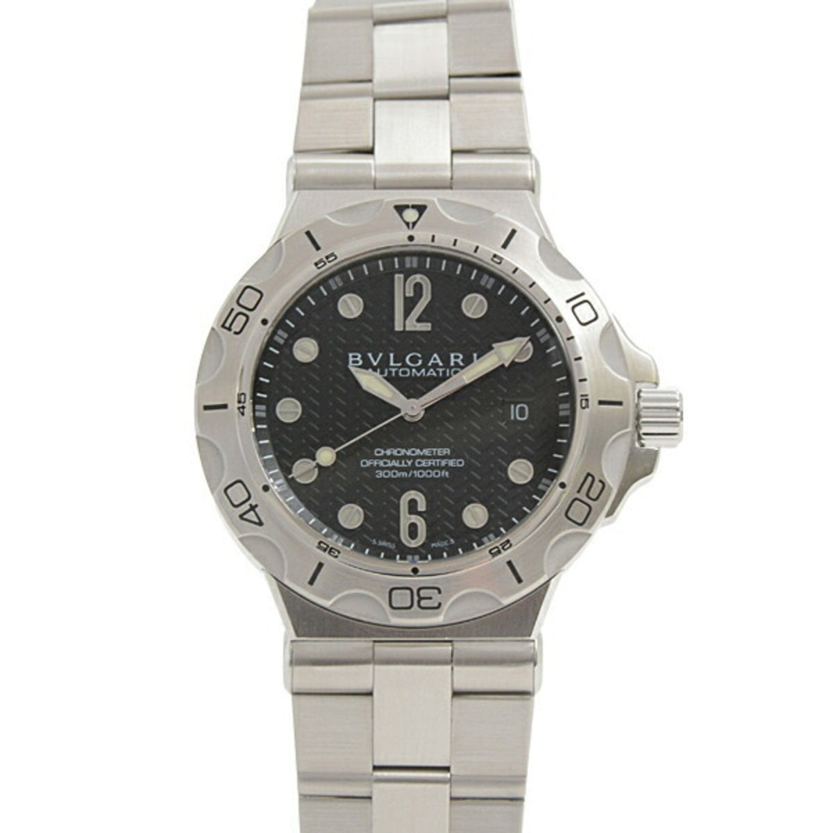 Montre d'occasion Bvlgari pour homme Diagono Professional Scuba automatique en acier inoxydable DP42SSD SS 