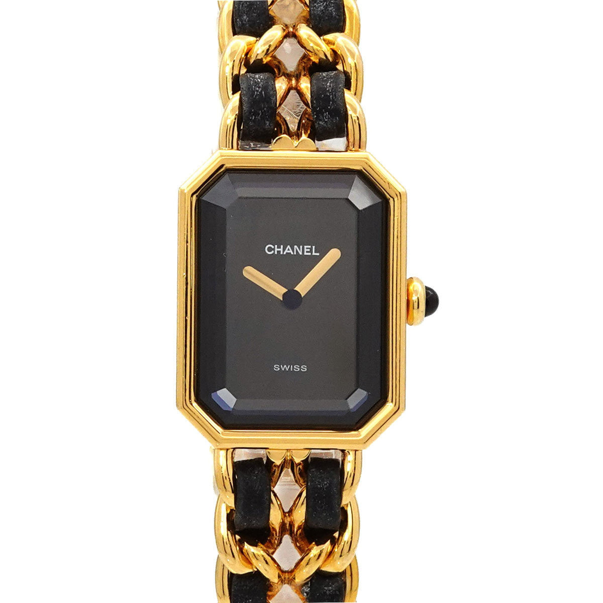 Pre-Owned Chanel Premiere Large Size H0001 Women's Watch Black Gold Quartz