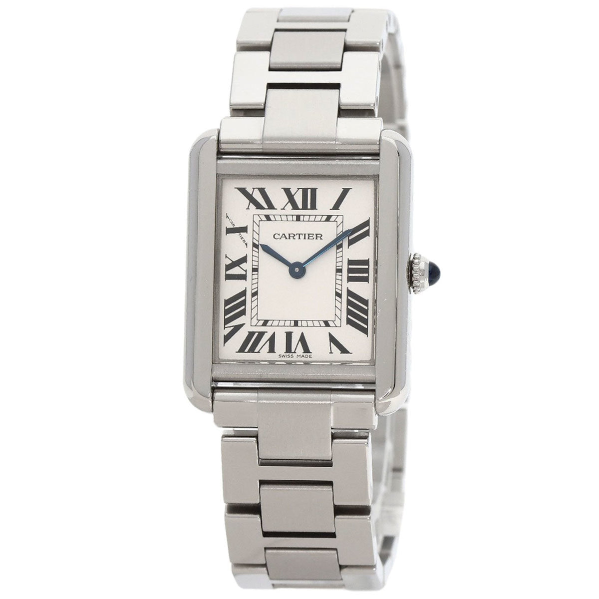 Pre-Owned Cartier Tank Solo SM W5200013 Stainless Steel Watch for Women