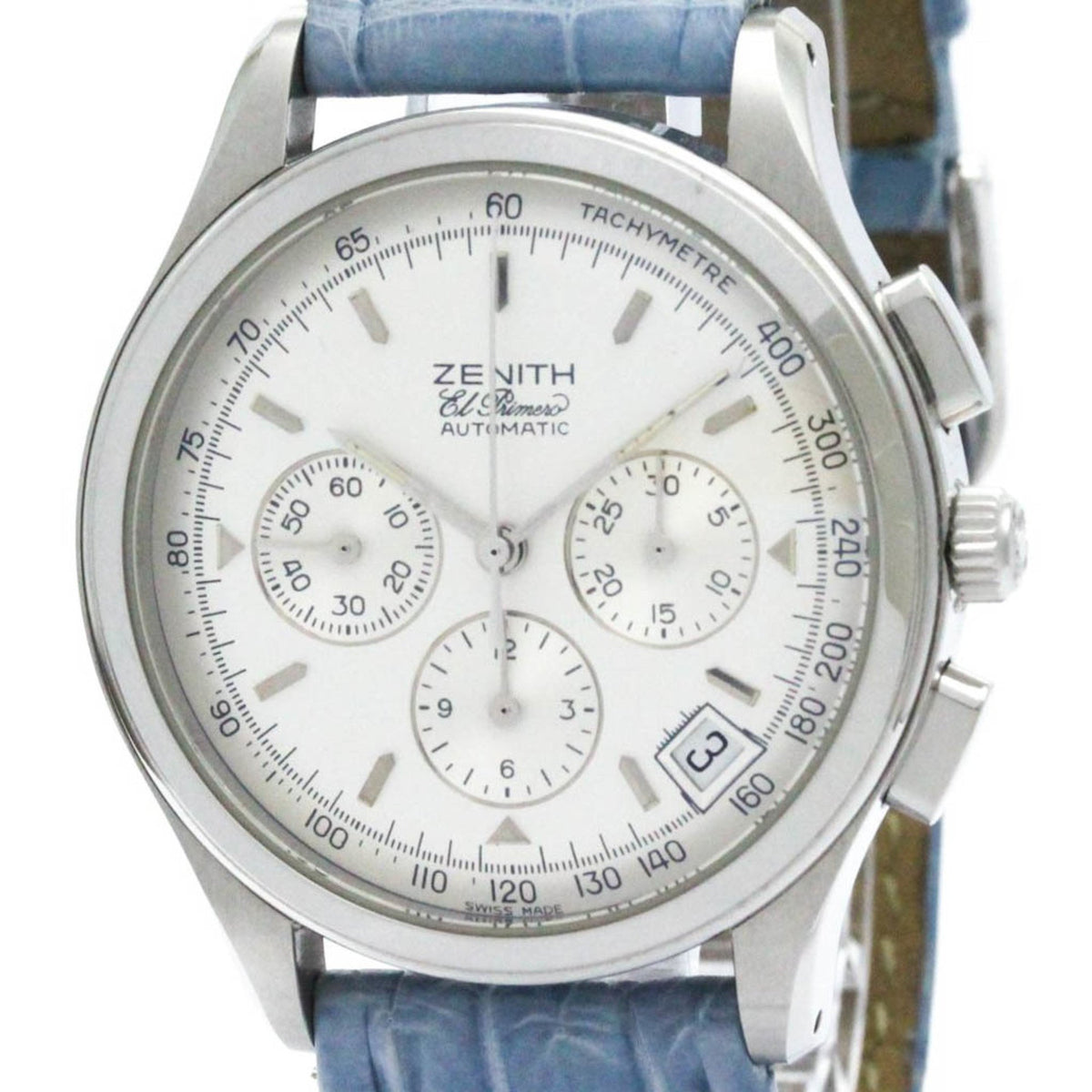 Pre-Owned ZENITH Class El Primero Chronograph Steel Watch  02.0500.400 Polished