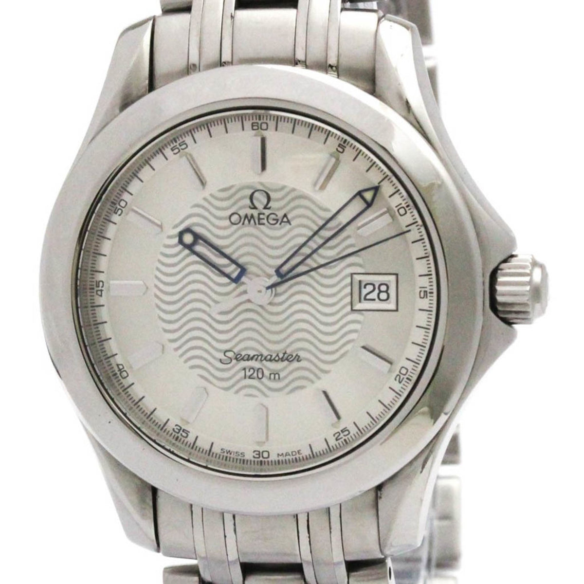 Pre-Owned OMEGA Seamaster 120M Stainless Steel Quartz Mens Watch 2511.31 Polished