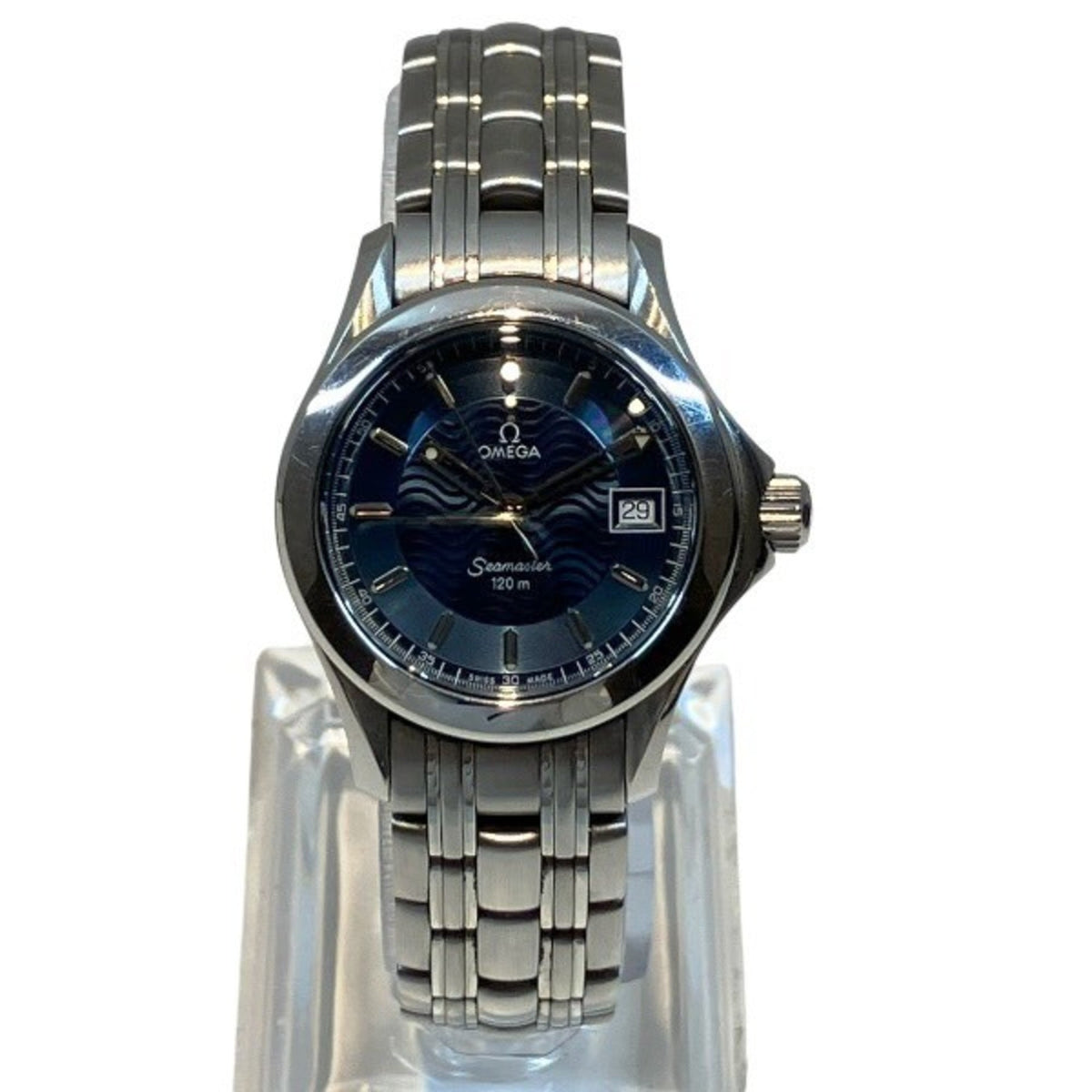 Pre-Owned Omega Seamaster 2581.81 Automatic Blue Dial Watch Women's Wristwatch