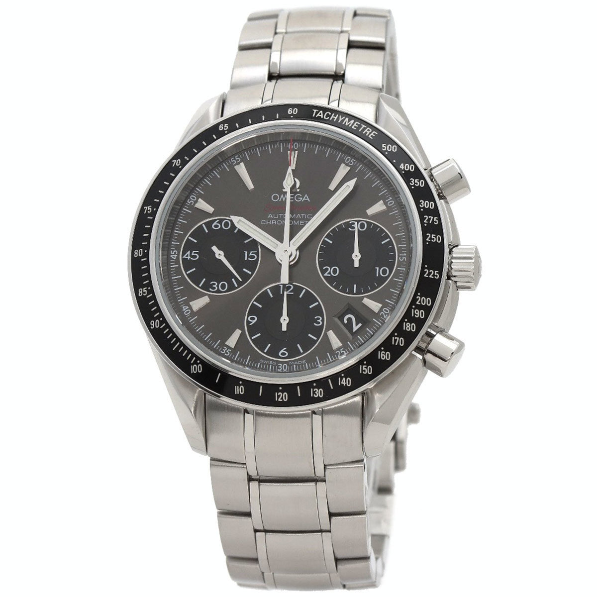 Pre-Owned OMEGA 323.30.40.40.06.001 Speedmaster Date Watch Stainless Steel SS Men's
