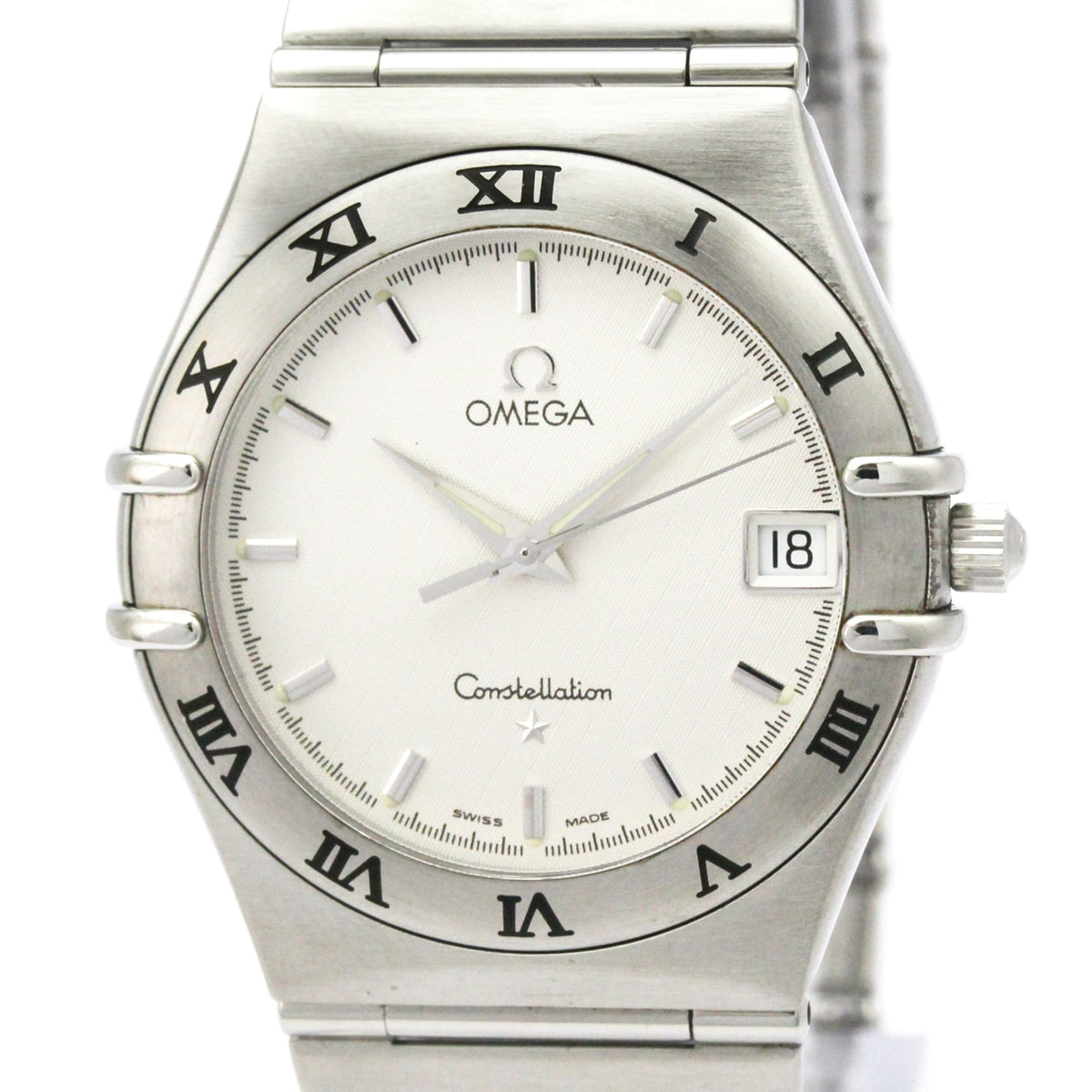Pre-Owned OMEGA Constellation Stainless Steel Quartz Mens Watch 1512.30 Polished