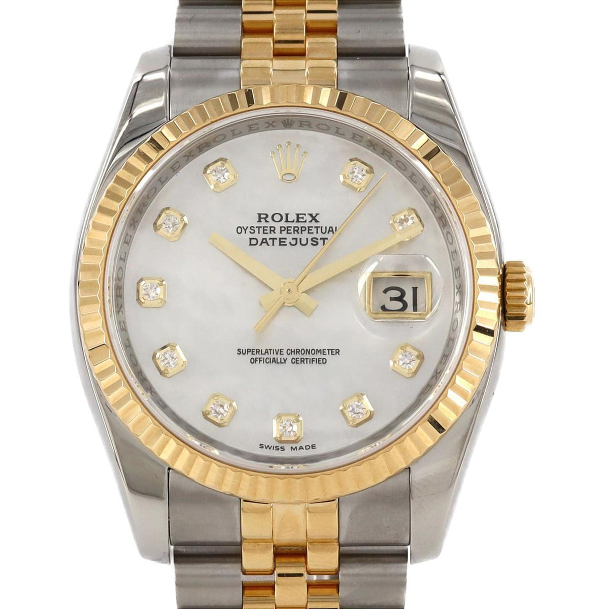 Pre-Owned Rolex Datejust 116233NG SSxYG Automatic Watch M Series