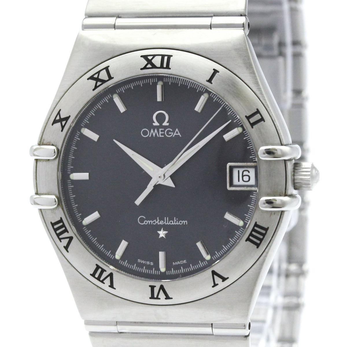 Pre-Owned OMEGA Constellation Stainless Steel Quartz Mens Watch 1512.40 Polished