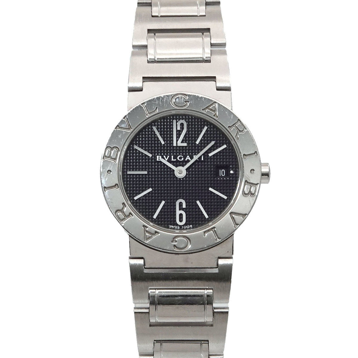 Pre-Owned BVLGARI BB26SS Ladies Watch Black Quartz