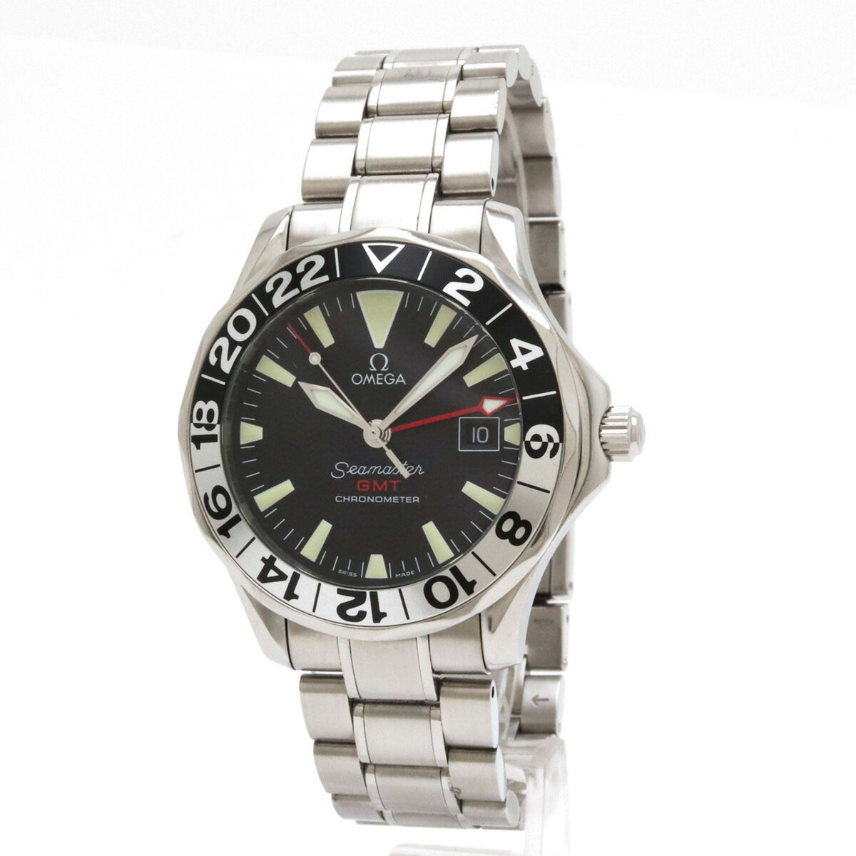 Pre-Owned Watch OMEGA Seamaster 300 Professional Date GMT 50th Anniversary SS Black Dial AT Automatic 2243.50