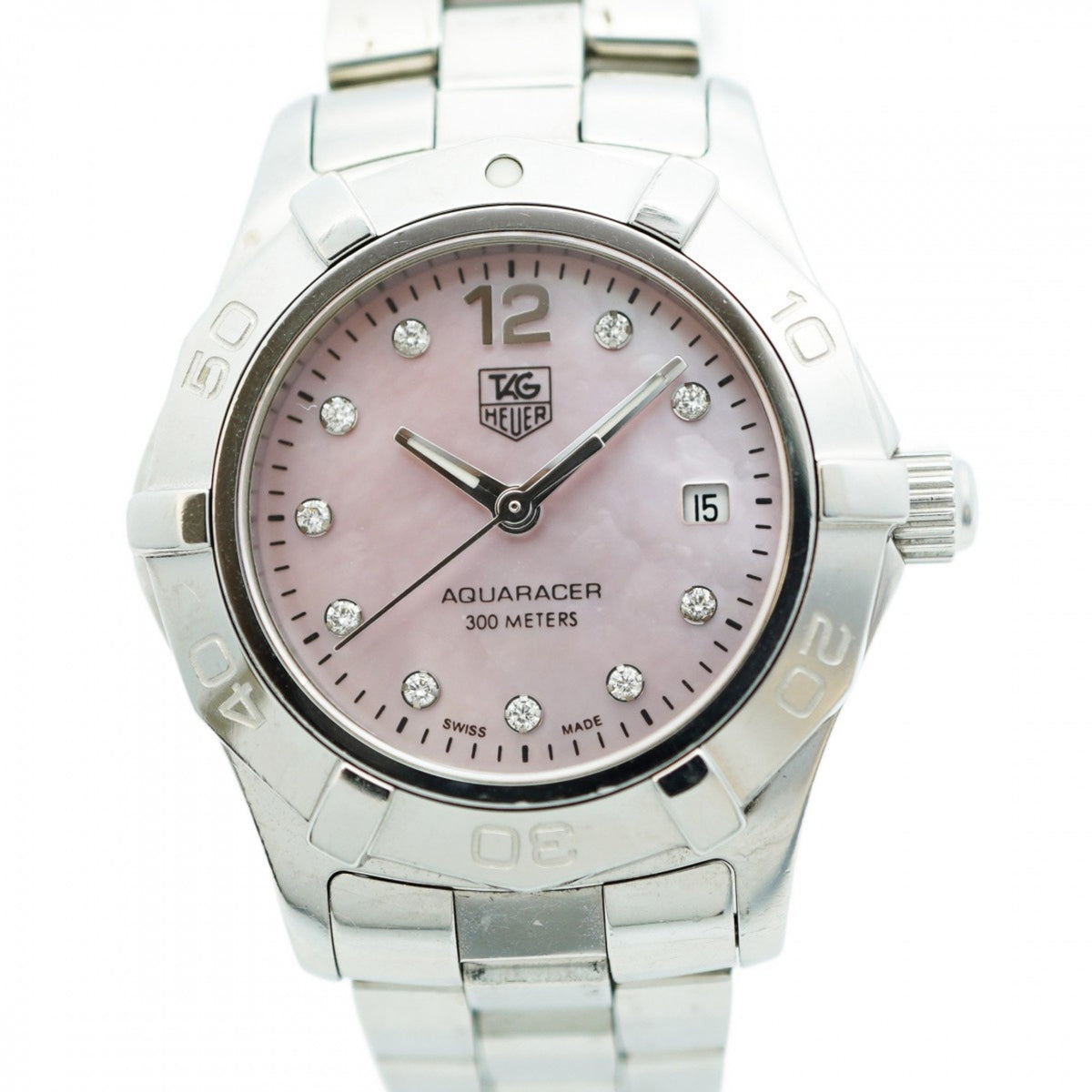 Montre TAG Heuer Aquaracer WAF141A d'occasion à cadran rose pour femme 