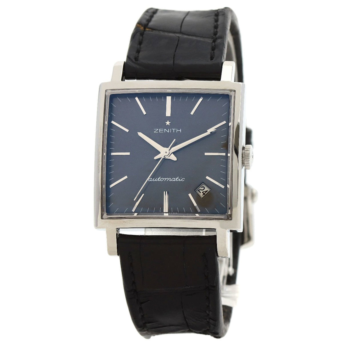 Pre-Owned Zenith 03.1965.670 91.C591 New 1965 Watch Stainless Steel Leather Men's ZENITH