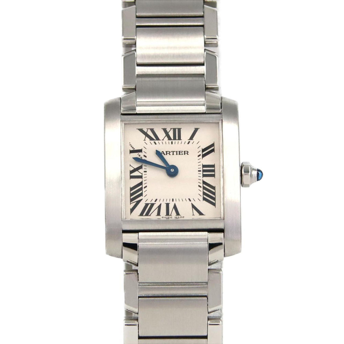 Pre-Owned Cartier Tank Fran?aise SM W51008Q3 Stainless Steel Quartz Watch