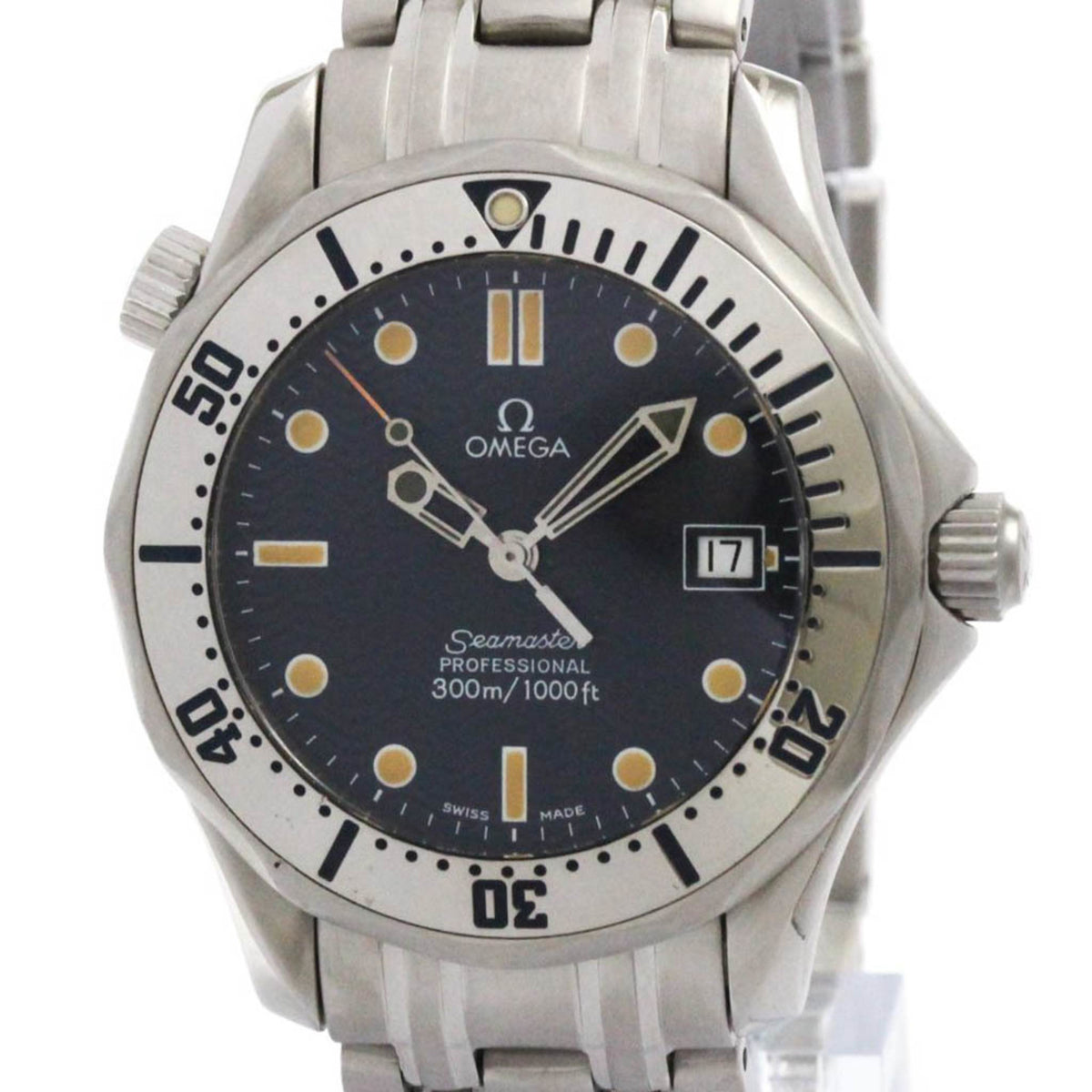 Pre-Owned OMEGA Seamaster Professional 300M Steel Mid Size Watch 2562.80 Polished
