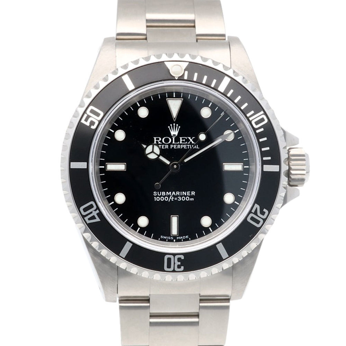 Pre-Owned Rolex Submariner Oyster Perpetual Watch Stainless Steel 14060 Automatic Men's ROLEX A Series 1998-1990 Overhauled